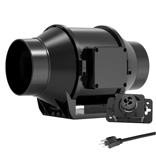 Toolazy Pro 15,2 cm Inline-Kanalventilator 405 CFM mit 0–100 % variablem Drehzahlregler – EC-Motor-Belüftungsset für Kellerentfeuchtung, Hydrokultursysteme & Wachstumszelt-Luftaustausch (ultra-leises Toolazy Pro 15,2 cm Inline-Kanalventilator 405 CFM mit 0–100 % variablem Drehzahlregler – EC-Motor-Belüftungsset für Kellerentfeuchtung, Hydrokultursysteme & Wachstumszelt-Luftaustausch (ultra-leises von Toolazy