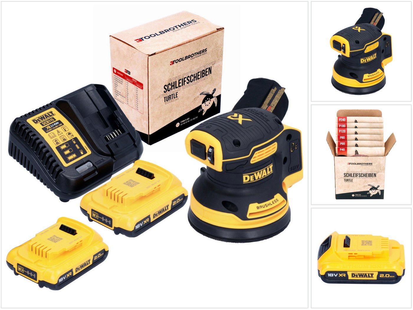 Toolbrothers Exzenterschleifer DCW 210 D1 Akku Exzenterschleifer 18 V 125 mm Brushless + 2x Akku 2,0 Toolbrothers Exzenterschleifer DCW 210 D1 Akku Exzenterschleifer 18 V 125 mm Brushless + 2x Akku 2,0 von Toolbrothers