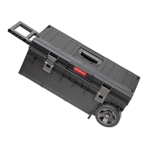 Toolbrothers RHINO XXL Trolley ECO Longer Basic 50 l IP66 Werkzeugkiste mit Laufrädern auf Metallachse und Doppelteleskopgriff von Toolbrothers