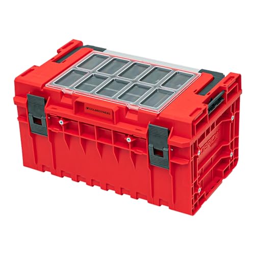 Toolbrothers RHINO XXL Werkzeugkoffer ULTRA Handling+ Höhe L 38 l IP66 mit herausnehmbaren Trennwänden + Boxen von Toolbrothers