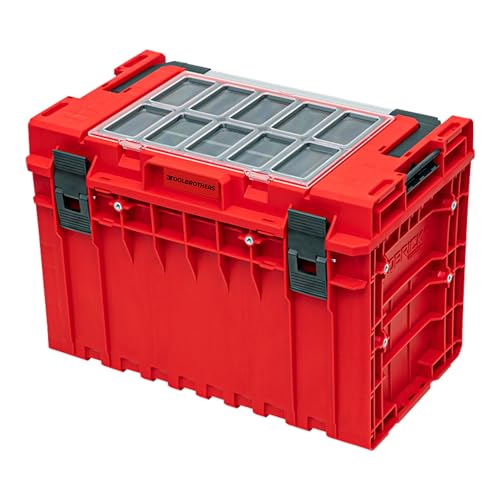 Toolbrothers RHINO XXL Werkzeugkoffer ULTRA Handling+ Höhe XL 52 l IP66 mit herausnehmbaren Trennwänden + Boxen von Toolbrothers