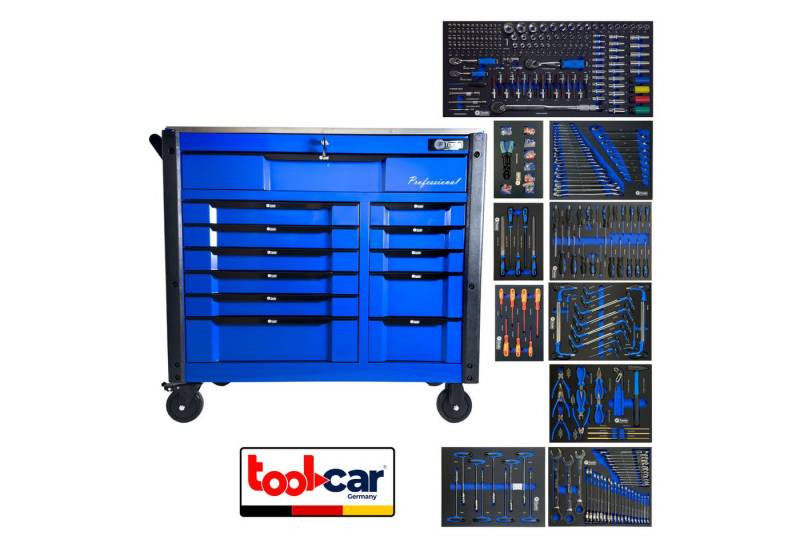 Toolcar Werkzeugwagen Toolcar F Tools Jumbo Pro 12 Blue Werkstattwagen Werkzeugwagen von Toolcar