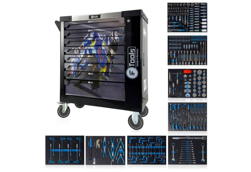 Toolcar Werkzeugwagen Toolcar F-Tools Moto-88 Werkzeugwagen Werkstattwagen 8 Schubladen von Toolcar