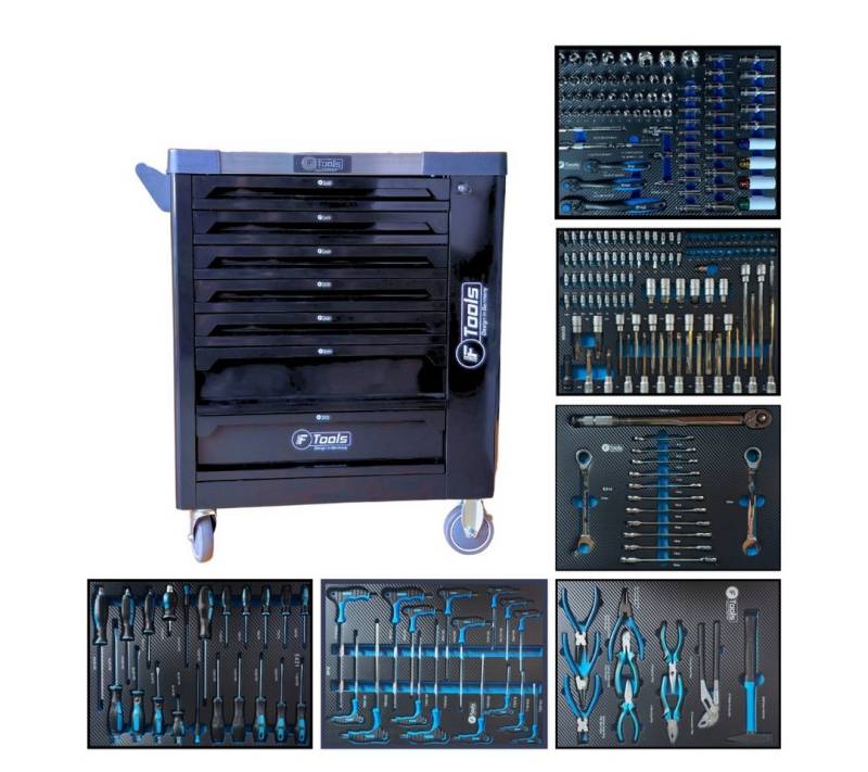 Toolcar Werkzeugwagen Toolcar F-Tools XXL Werkzeugwagen Werkstattwagen gefüllt von Toolcar