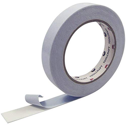 TOOLCRAFT 1811B1905C doppelseitiges Montageband, weiß, (L x B) 5 m x 19 mm, Acryl, 1 Stück von Toolcraft