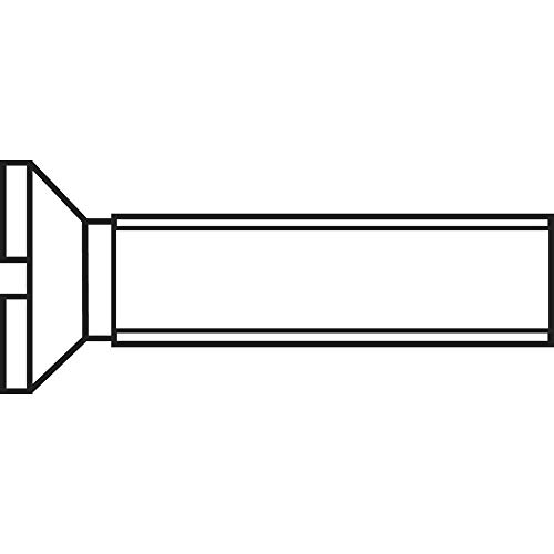 TOOLCRAFT 194818 M2 x 8 D963-4.8: A2K Senkkopfschraube, 100 Stück, M2, 8 mm, flacher Senkkopf, Stahl N/A von Toolcraft