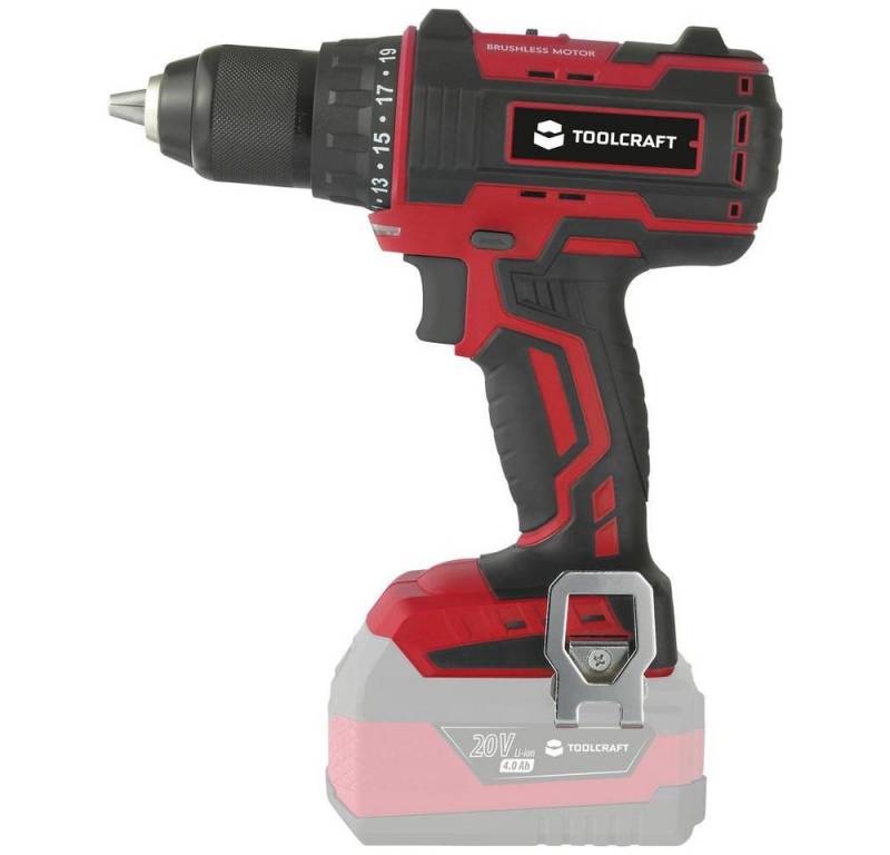 TOOLCRAFT Akku-Schrauber 20 V bürstenlose Bohrmaschine TO-7427322, bürstenlos, ohne Akku von Toolcraft
