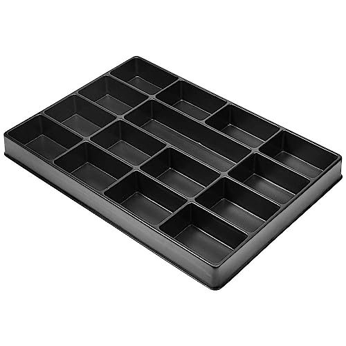 TOOLCRAFT Einlegeboden | Werkzeugwagen Zubehör | Fachbox 15 Fächer | Werkzeugwagen | Werkzeugsortiment Box | Schwarz | Material: PS | Maße: 557 x 390 x 51 mm | Lager-Regal für Werkstatt TOOLCRAFT Einlegeboden | Werkzeugwagen Zubehör | Fachbox 15 Fächer | Werkzeugwagen | Werkzeugsortiment Box | Schwarz | Material: PS | Maße: 557 x 390 x 51 mm | Lager-Regal für Werkstatt von Toolcraft