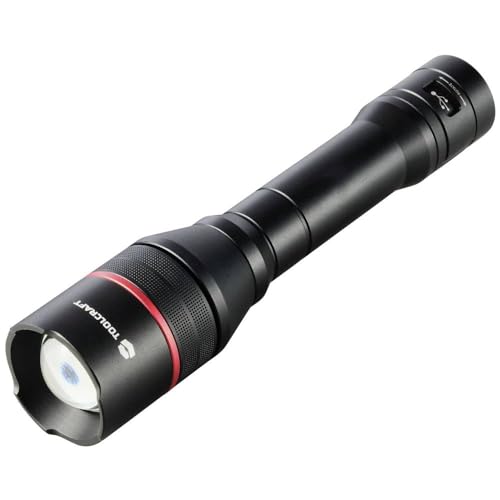 TOOLCRAFT Einstellbare Handlampe mit USB-Schnittstelle, mit Stroboskop-Modus, 3500 lm, 7 Stunden, 397 g von Toolcraft