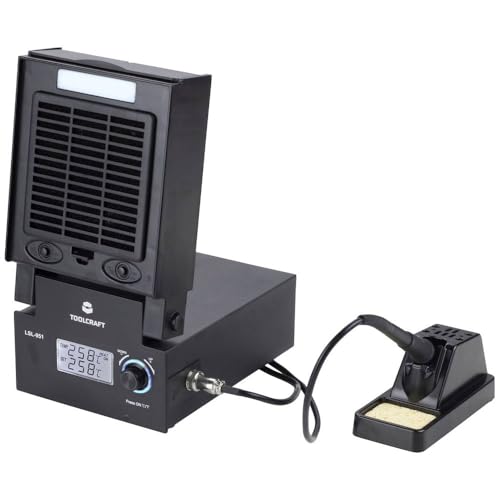 TOOLCRAFT LSL-951 Lötstation mit LED-Beleuchtung und Lötrauchabsaugung digital 80 W 160-480 °C von Toolcraft