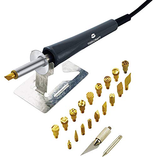TOOLCRAFT MD-30WB Multi-Tool | Brandmalerei | Pyrographie | Lötkolben | Brandmalgerät | Klinge | Temperatur max: 580 °C | Bastelwerkzeug | Holzarbeit von Toolcraft