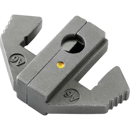 TOOLCRAFT PLE-0A6 Crimp-Einsätze I isolierte Flachsteckhülsen I Crimpstempel I Crimpzangeneinsatz I Quetschbereich 4-6 mm² I Verchromt I Passend für PZ-500 I Elektronikwerkzeuge von Toolcraft