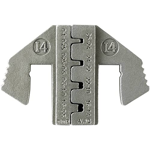 TOOLCRAFT PLE-0I4 Crimp-Einsätze Flachstecker Quetschbereich: 0.1 bis 2.5 mm² Passend für Marke (Zangen): TOOLCRAFT PZ- von Toolcraft