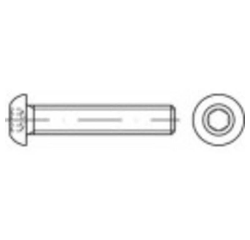 TOOLCRAFT Schraube TOOLCRAFT TO-5380941 Linsenschrauben M3 10 mm Innensechskant Edels von Toolcraft