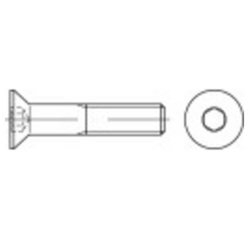 TOOLCRAFT Senkschraube Senkkopfschrauben mit Innensechskant ISO 10642 von Toolcraft