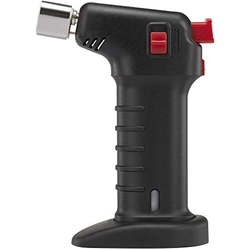 TOOLCRAFT TC-FT Gasbrenner | 1300 °C Piezozünder | 45 min Dauerflamme | Kompakter Gaslötbrenner | Werkzeug | Sturmfeuerzeug | 36x130x100 mm | Flambierbrenner von Toolcraft
