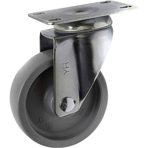 TOOLCRAFT TO-5137935 Lenkrolle 100 mm mit Anschraubplatte Tragfähigkeit (max.): 125 kg von Toolcraft