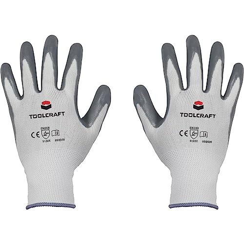TOOLCRAFT TO-5621502 Polyamid, Nitril Arbeitshandschuh Groeße (Handschuhe): 9 EN 388 CAT II 1 Paar von Toolcraft
