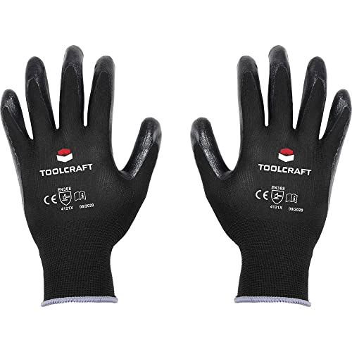 TOOLCRAFT TO-5621538 Polyester, Nitril Arbeitshandschuh Groeße (Handschuhe): 11 EN 388 CAT II 1 Paar von Toolcraft