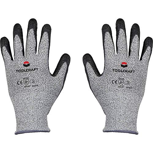 TOOLCRAFT TO-5621601 HPPE-Faser, Polyester, Kunstfaser, Polyurethan Schnittschutzhandschuh Groeße ( von Toolcraft