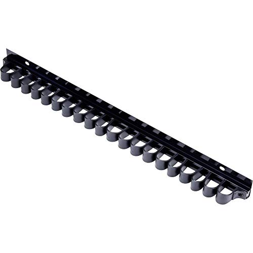 TOOLCRAFT Universal Werkzeughalter I Steckschlüsselsatz 92-tlg. I Werkzeugkasten I Ratschen-Set I Werkzeugset 1/4 Zoll I Werkstatt I Wandhalterung schwarz I 20 Halter schwarz 439 mm x 29 mm x 40 mm I von Toolcraft