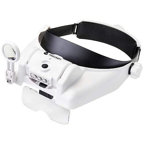 TOOLCRAFT TO-7440588 LED-Kopflicht mit LED-Beleuchtung Vergrößerungsfaktor: 3.5 x, 2.5 x, 2.0 x, 1.5 x, 1.0 x Linsengrö von Toolcraft