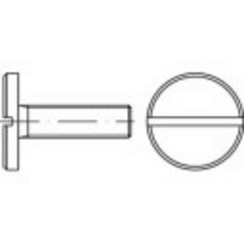 Toolcraft 118988 Flachkopfschrauben Schrauben M6 5mm Din 923 Stahl 100 St B-Ware von Toolcraft