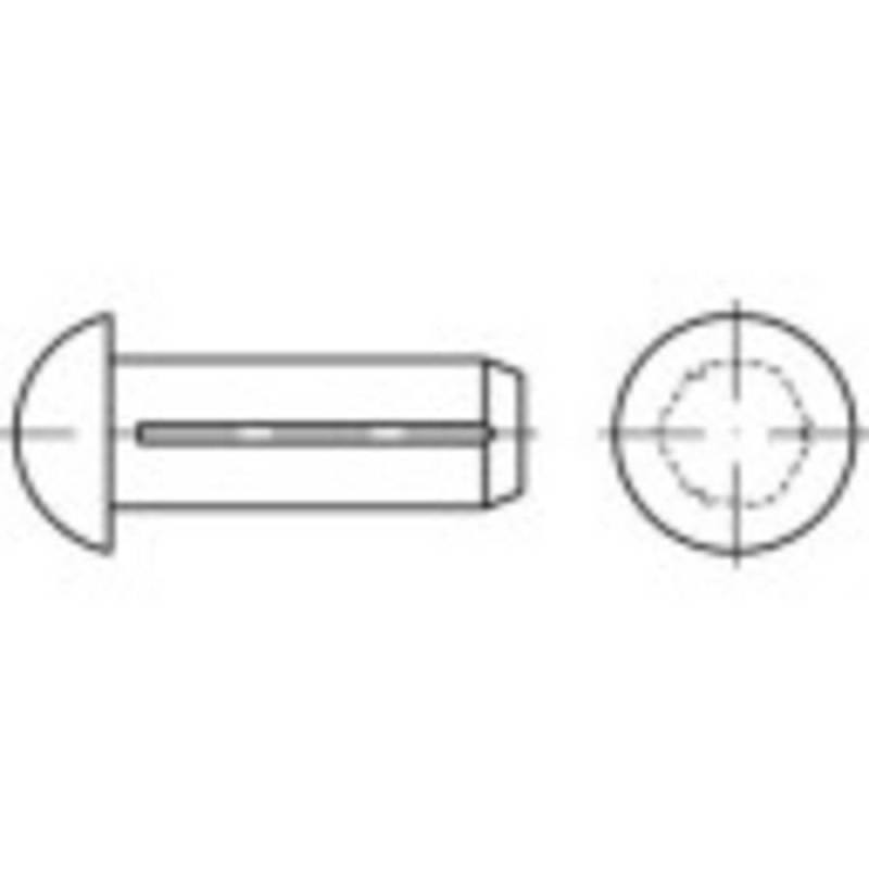 Toolcraft 136537 Halbrundkerbnagel 4 Mm X 8 Mm Stahl Zylinderstifte Kegelstifte B-Ware von Toolcraft