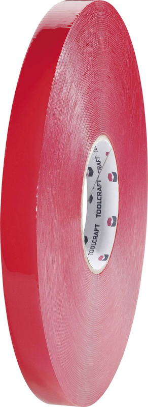 Toolcraft Doppelseitiges Klebeband Band Tape Transparent 33m X 20mm Polyester B-Ware von Toolcraft