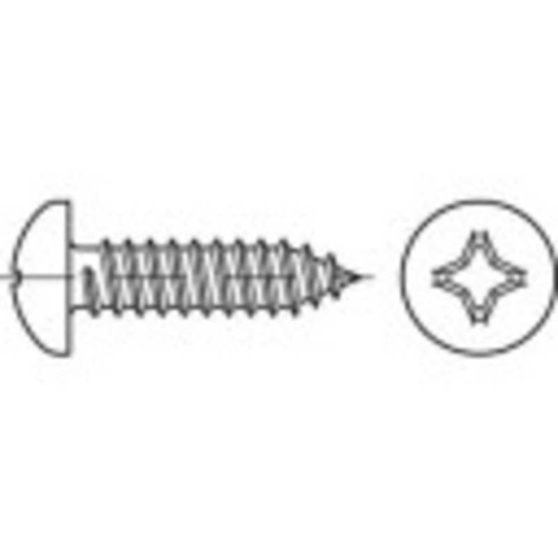Toolcraft Linsenblechschrauben Schrauben 3.5 Mm 6.5 Mm Din 7981 A2 1000 Stück B-Ware von Toolcraft