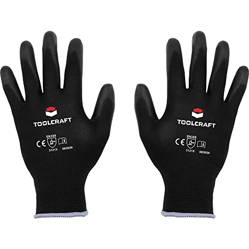 Toolcraft TO-5621541 Polyester, Polyurethan Arbeitshandschuh Größe (Handschuhe): 7 CAT II 1 Paar von Toolcraft