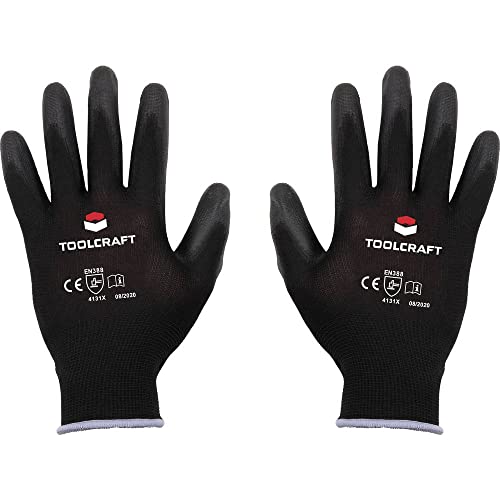 Toolcraft TO-5621550 Polyester, Polyurethan Arbeitshandschuh Größe (Handschuhe): 10 CAT II 1 Paar von Toolcraft