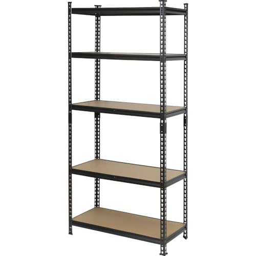Toolcraft TO-9919458 Schwerlastregal 120 kg (B x H x T) 800 x 1800 x 400 mm Metall, Hartfaser Anthrazit/Schwarz von Toolcraft