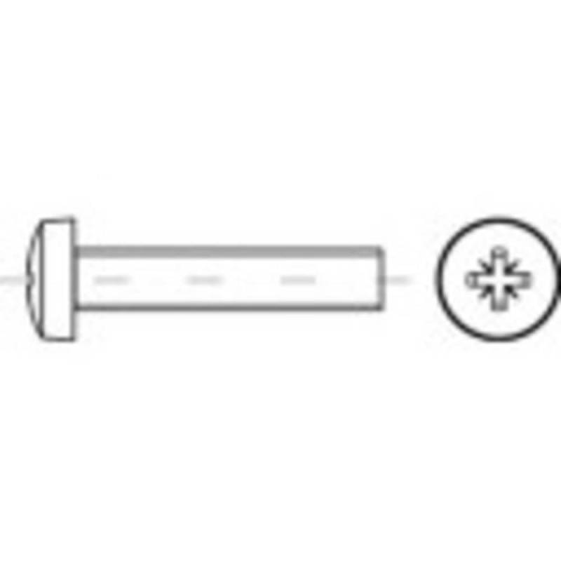 Toolcraft To 5375016 Linsenschrauben Schrauben M5 10 Mm Kreuzschlitz A2 500 St B-Ware von Toolcraft