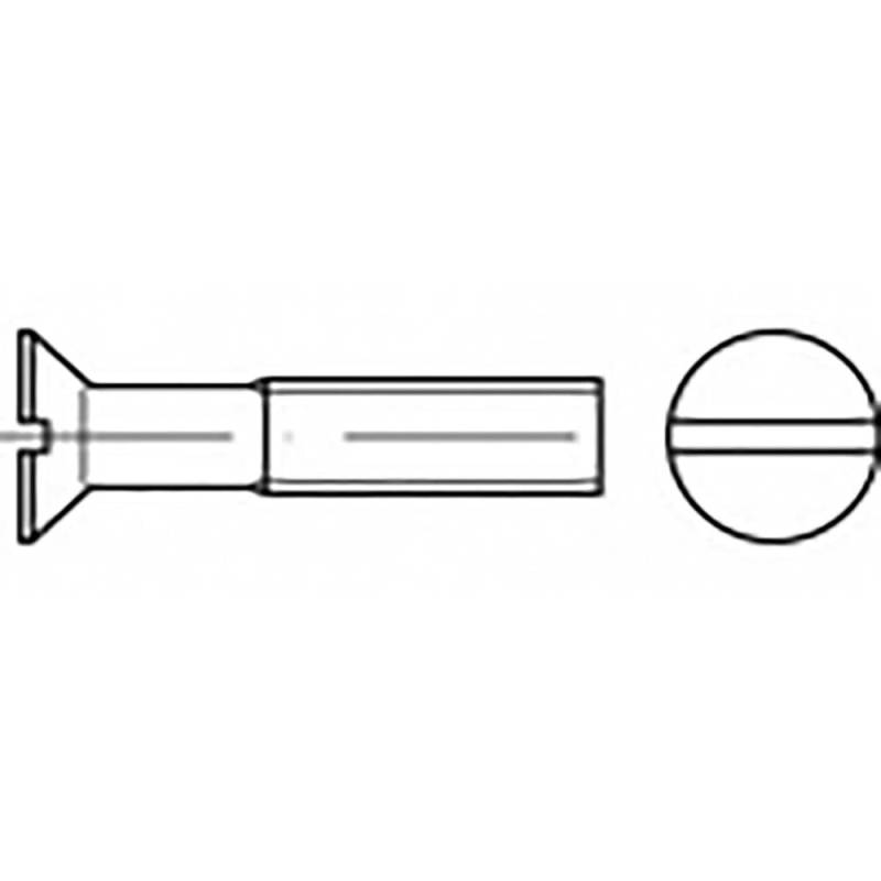 Toolcraft To 6867294 Senkschrauben Flachkopfschrauben 55 Mm Schlitz Stahl 200 St B-Ware von Toolcraft