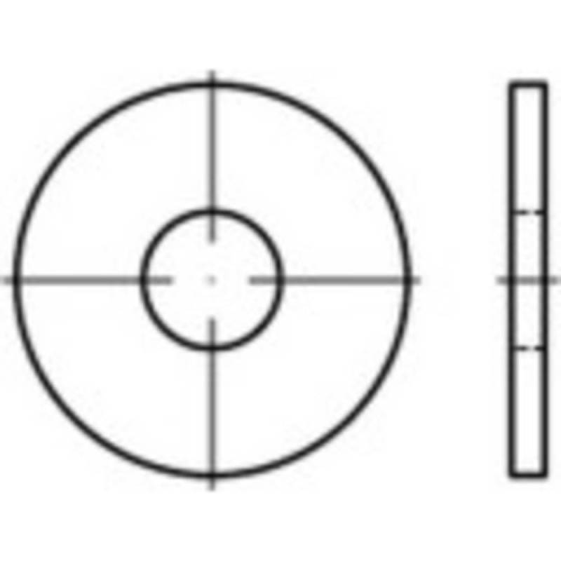 Toolcraft Unterlegscheibe 6.4mm 18mm Stahl Feuerverzinkt Scheibe Montagematerial B-Ware von Toolcraft