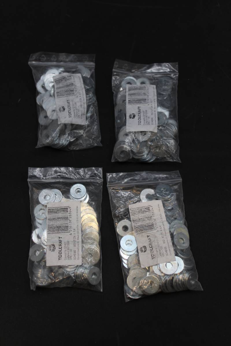 Unterlegscheibe 6.4 mm 18 mm Stahl verzinkt 100 St. TOOLCRAFT 64 STÜCK von Toolcraft