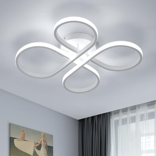 Toolight 45W 5062LM Deckenlampe Moderne, 52cm LED Deckenleuchte Creative Flower Form, Acryl Deckenlampe Wohnzimmer für Schlafzimmer Wohnzimmer Küche Bad Balkon, 6500K Kaltweißes Licht von Toolight