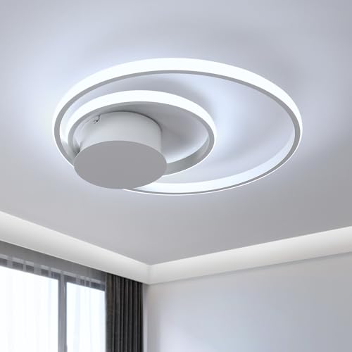 Toolight LED Deckenleuchte, 32W 3600LM Deckenlampe Moderne 6500K Kühles Weißes Licht, Runde Deckenleuchte Wohnzimmer Aluminium für Schlafzimmer Bad Wohnzimmer Balkon Flur Ø40cm von Toolight