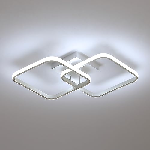 Toolight LED Deckenleuchte 42W 4700LM, Moderne Deckenlampe Quadratische 59cm 6500K Kühles Weißes Licht, Deckenlampe Wohnzimmer Acryl Weiß für Schlafzimmer Wohnzimmer Küche Badezimmer Korridor von Toolight