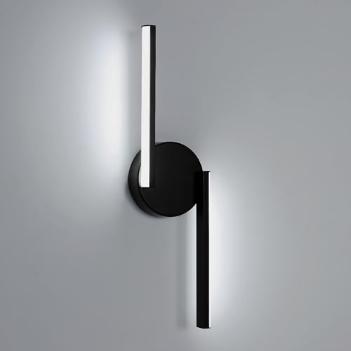 Toolight Wandleuchte LED Innen, Wandlampe LED Innen Schwarz, Lange Parallele Wandleuchte für Flur Treppenhaus Wohnzimmer Schlafzimmer, Kaltweiß 6500K, 38cm Toolight Wandleuchte LED Innen, Wandlampe LED Innen Schwarz, Lange Parallele Wandleuchte für Flur Treppenhaus Wohnzimmer Schlafzimmer, Kaltweiß 6500K, 38cm von Toolight