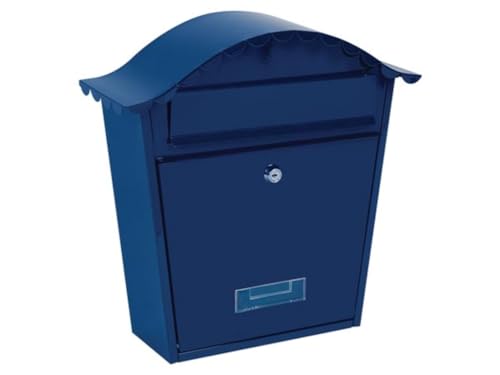 Perel Briefkasten Paris, Wandmontage, mit Namensschild, inkl. 2 Schlüssel, Abmessungen (H x B x T) 37 x 26.5 x 13.2 cm, Blau Perel Briefkasten Paris, Wandmontage, mit Namensschild, inkl. 2 Schlüssel, Abmessungen (H x B x T) 37 x 26.5 x 13.2 cm, Blau von Perel