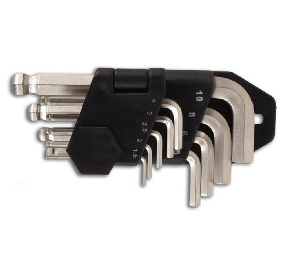 Toolland Bit- und Steckschlüsselset 9-TEILIGES INNENSECHSKANTSCHLÜSSEL-SET - KUGELKOPF, 1-St. Toolland Bit- und Steckschlüsselset 9-TEILIGES INNENSECHSKANTSCHLÜSSEL-SET - KUGELKOPF, 1-St. von Toolland