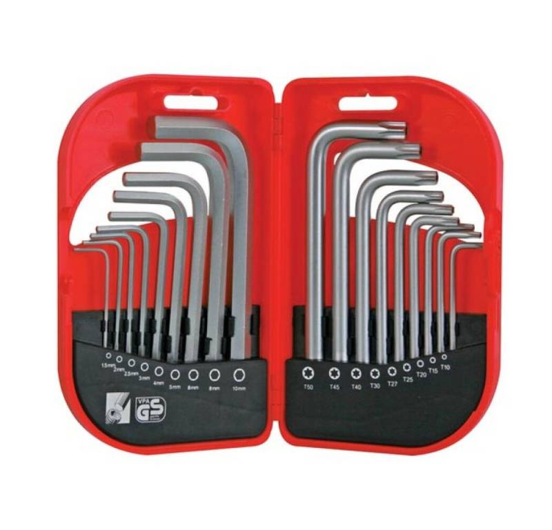Toolland Bit- und Steckschlüsselset SCHLÜSSELSET - SECHSKANT & STERN - 18-tlg., 1-St. von Toolland