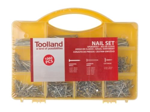 Toolland Nägel-Sortiment, 1060-tlg., verschiedene Größen von Toolland a land of possibilities