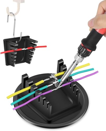Toolour Kabel Löten Dritte Hand, 6 U-Schlitze (1-3.5mm) & Silikonpad, Magnetische Löthilfe mit Drahtführung für Auto, LED, Elektronik & Audio, Modellierung,Hält auf Metall/Holz/Wand von Toolour