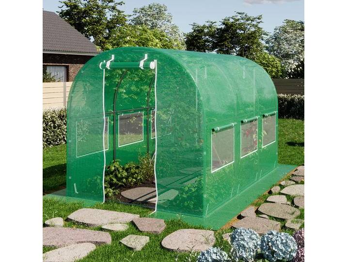2x3m Foliengewächshaus, PE-Plane, grün - (8933) von Toolport