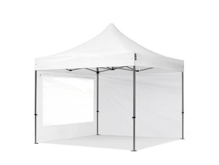 3x3m Stahl Faltpavillon, inkl. 2 Seitenteile, weiß - (600036) von Toolport