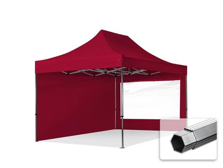 3x4,5m Aluminium Faltpavillon, inkl. 2 Seitenteile, rot - (600212) von Toolport