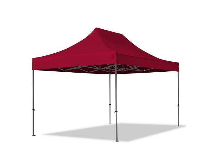 3x4,5m Stahl Faltpavillon, ohne Seitenteile, rot - (600056) von Toolport